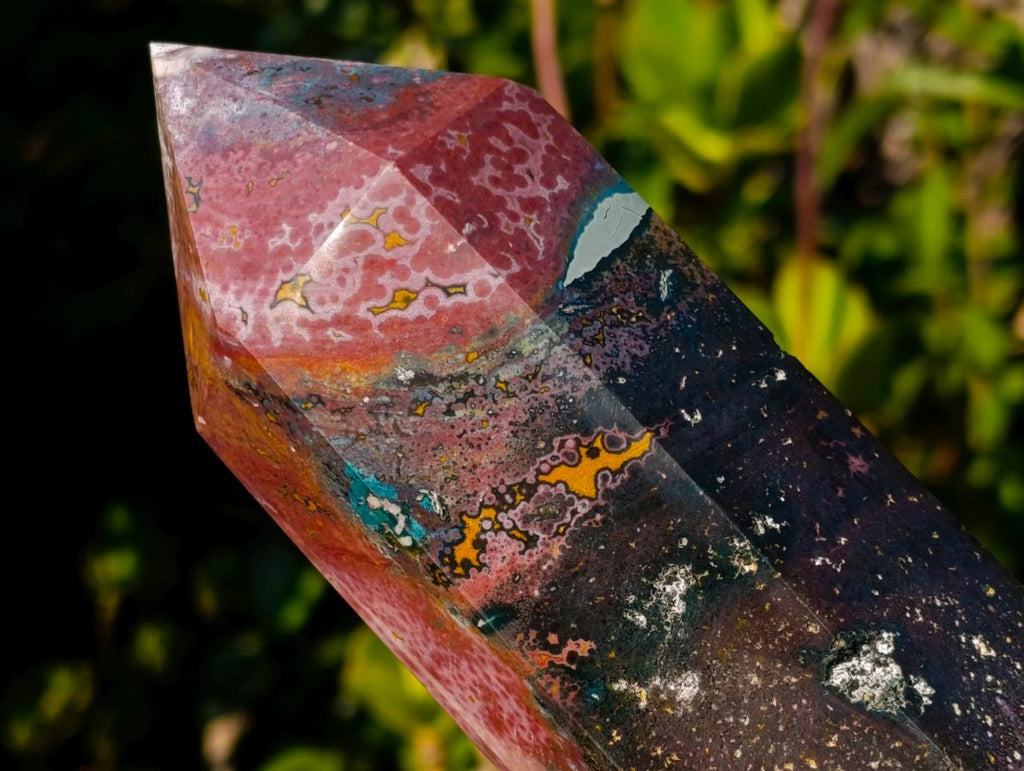 Polished 8th Vein Ocean Jasper Display Crystals Tower x 1 From Northwest Coast, Madagascar - Toprock Gemstones and Minerals 