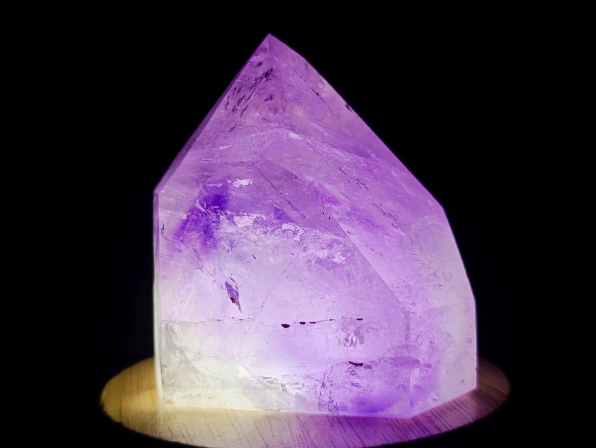 Polished Smokey Window Amethyst Crystals x 4 From Akansobe, Madagascar - Toprock Gemstones and Minerals 