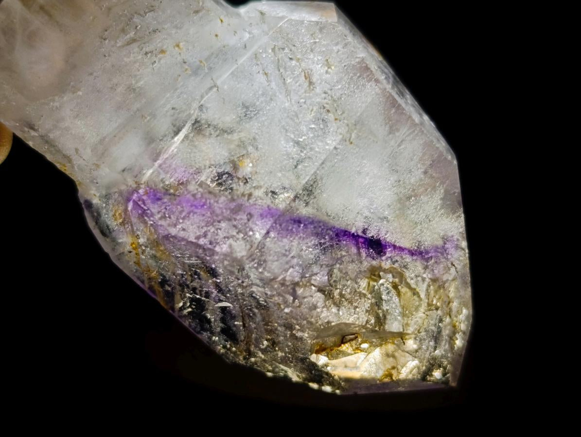 Polished Smokey Window Amethyst Crystals x 4 From Akansobe, Madagascar - Toprock Gemstones and Minerals 