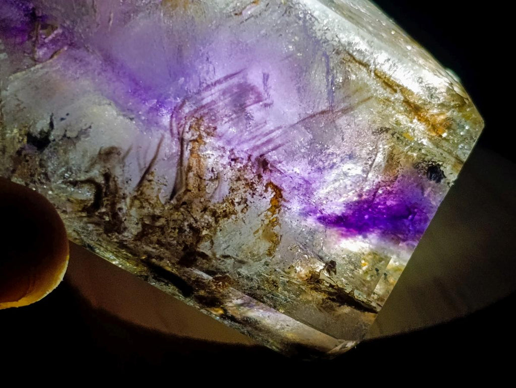 Polished Smokey Window Amethyst Crystals x 4 From Akansobe, Madagascar - Toprock Gemstones and Minerals 