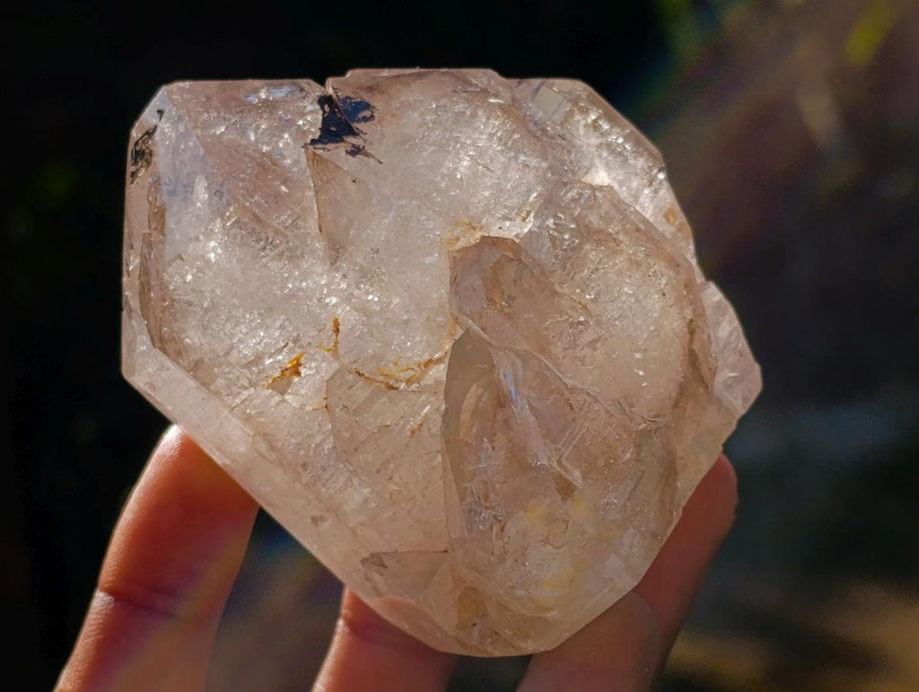 Polished Smokey Window Quartz Crystals x 2 From Madagascar - Toprock Gemstones and Minerals 