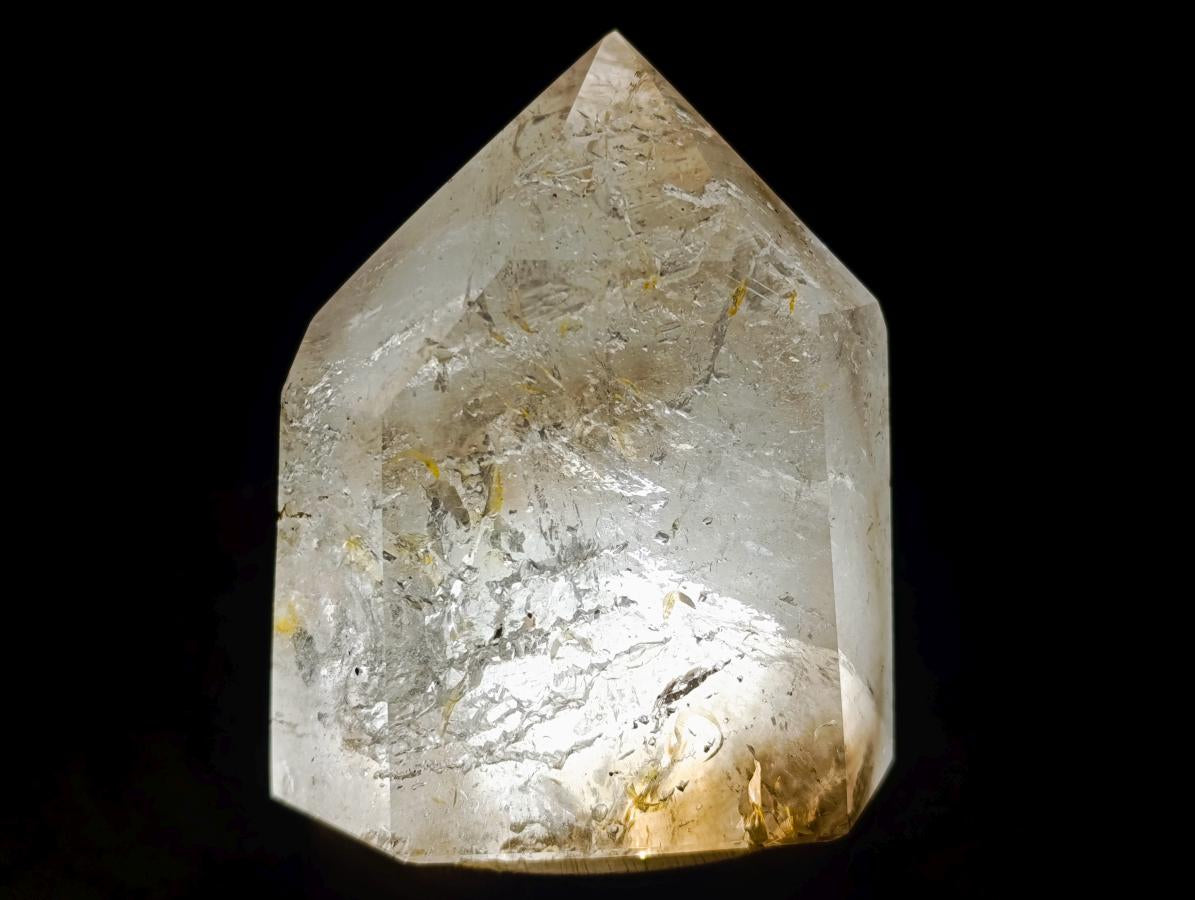 Polished Smokey Window Quartz Crystals x 2 From Madagascar - Toprock Gemstones and Minerals 