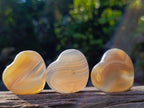 Polished Banded Agate Hearts x 24 From Madagascar - Toprock Gemstones and Minerals 