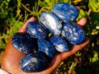 Polished Dumortierite Galets x 35 From Madagascar - Toprock Gemstones and Minerals 