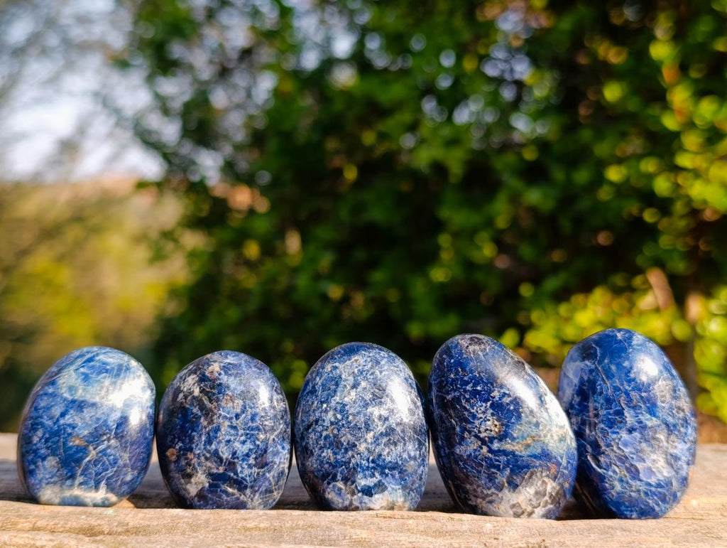 Polished Dumortierite Galets x 35 From Madagascar - Toprock Gemstones and Minerals 