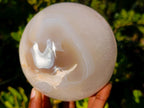 Polished Large Banded Agate Spheres x 2 From Madagascar - Toprock Gemstones and Minerals 