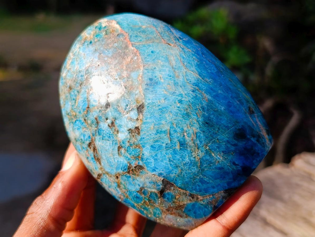 Polished Blue Apatite Standing Display Pieces x 4 From Betroka, Madagascar - Toprock Gemstones and Minerals 