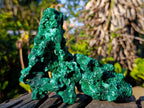 Natural Cabinet Size Silky Malachite Specimens x 6 From Kasompe, Congo - Toprock Gemstones and Minerals 