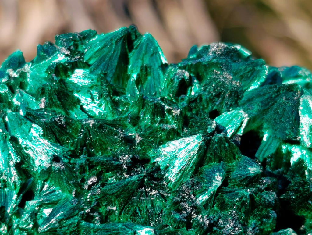 Natural Cabinet Size Silky Malachite Specimens x 6 From Kasompe, Congo - Toprock Gemstones and Minerals 