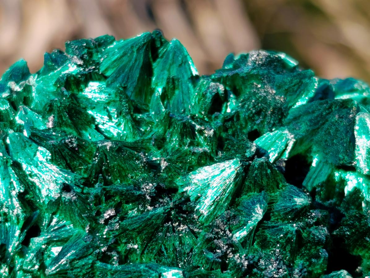 Natural Cabinet Size Silky Malachite Specimens x 6 From Kasompe, Congo - Toprock Gemstones and Minerals 
