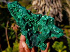 Natural Cabinet Size Silky Malachite Specimens x 6 From Kasompe, Congo - Toprock Gemstones and Minerals 