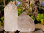 Polished Quartz Crystals with Inclusions x 6 From Madagascar - Toprock Gemstones and Minerals 