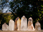Polished Quartz Crystals with Inclusions x 6 From Madagascar - Toprock Gemstones and Minerals 