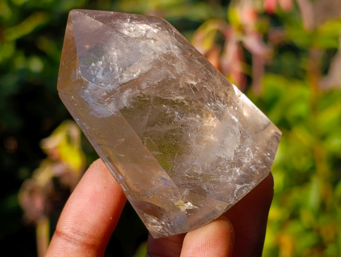 Polished Quartz Crystals with Inclusions x 6 From Madagascar - Toprock Gemstones and Minerals 