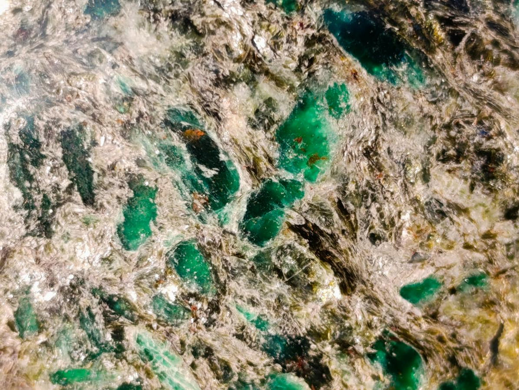 Polished Emerald Mica 'Mutokolite' Standing Display Pieces x 3 From Mutoko, Zimbabwe - Toprock Gemstones and Minerals 