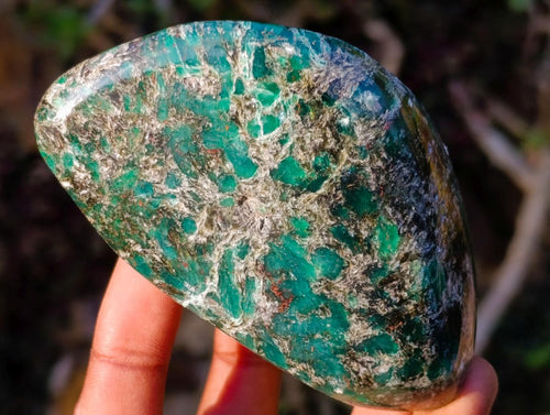 Polished Emerald Mica 'Mutokolite' Standing Display Pieces x 3 From Mutoko, Zimbabwe - Toprock Gemstones and Minerals 