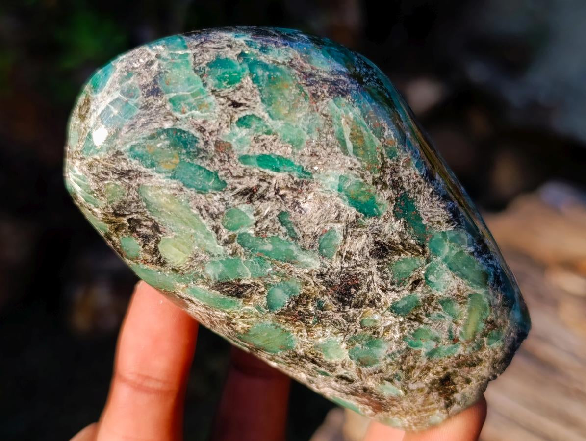 Polished Emerald Mica 'Mutokolite' Standing Display Pieces x 3 From Mutoko, Zimbabwe - Toprock Gemstones and Minerals 