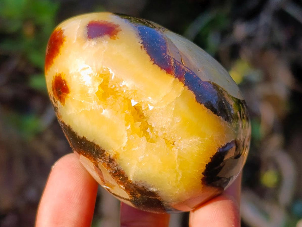 Polished Septerye Eggs with Crystalline Centres x 6 From Mahajanga, Madagascar - Toprock Gemstones and Minerals 