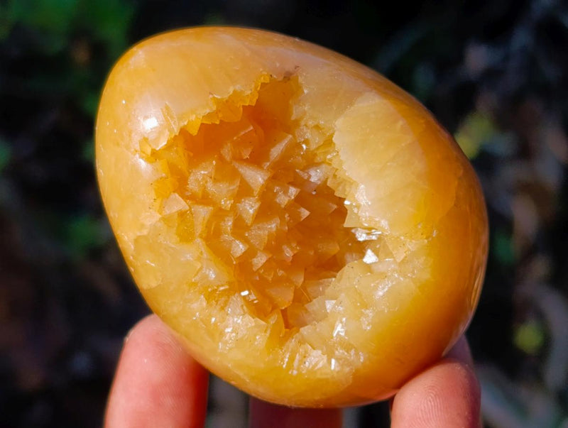 Polished Septerye Eggs with Crystalline Centres x 6 From Mahajanga, Madagascar - Toprock Gemstones and Minerals 