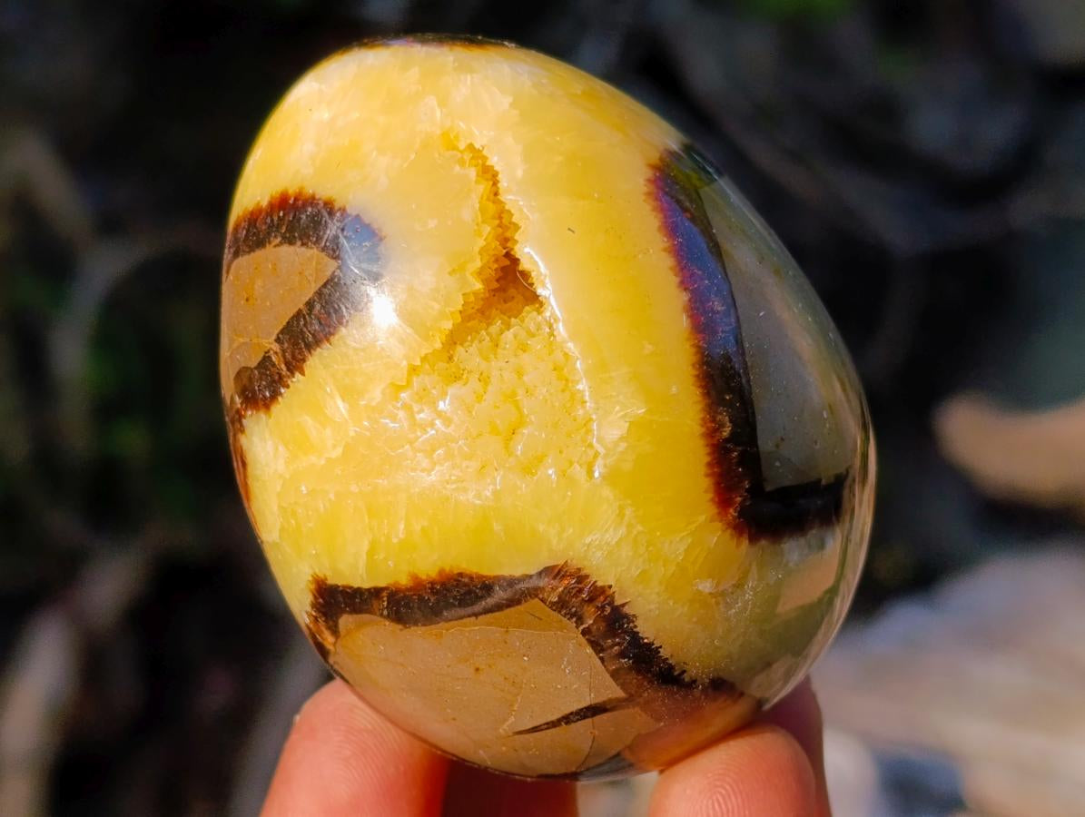 Polished Septerye Eggs with Crystalline Centres x 6 From Mahajanga, Madagascar - Toprock Gemstones and Minerals 