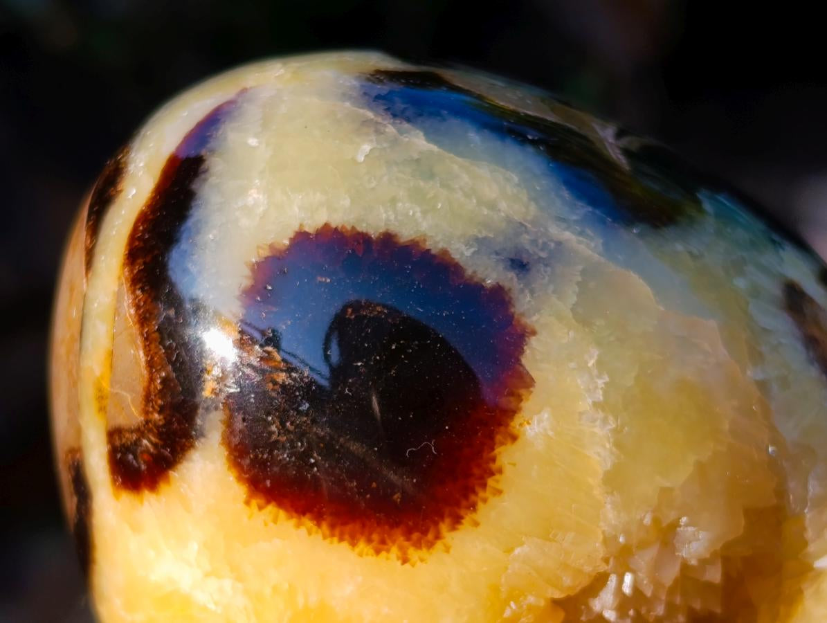 Polished Septerye Eggs with Crystalline Centres x 6 From Mahajanga, Madagascar - Toprock Gemstones and Minerals 