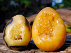 Polished Septerye Eggs with Crystalline Centres x 6 From Mahajanga, Madagascar - Toprock Gemstones and Minerals 
