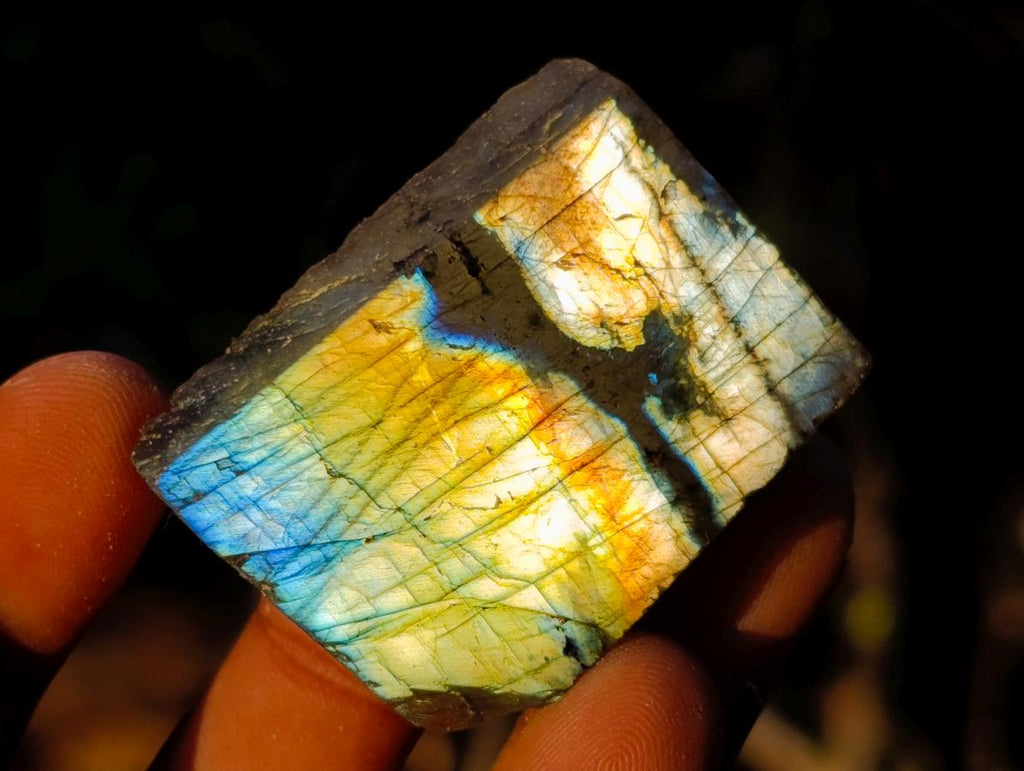 Polished One Side Labradorite Specimens x 70 From Madagascar - Toprock Gemstones and Minerals 