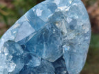 Polished Blue Celestite Eggs x 2 From Sakoany, Madagascar - Toprock Gemstones and Minerals 