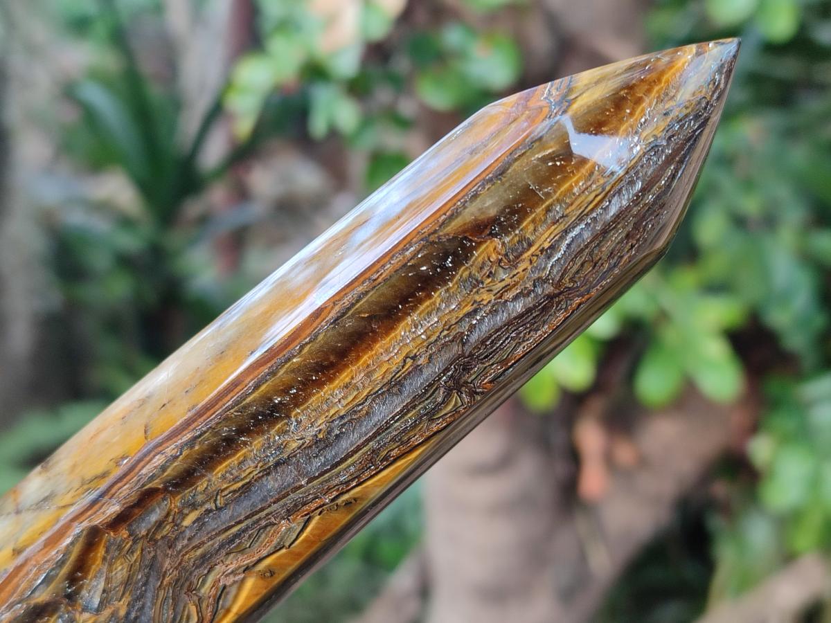 Polished Golden Tigers Eye Display Crystals x 4 From Prieska, South Africa - Toprock Gemstones and Minerals 
