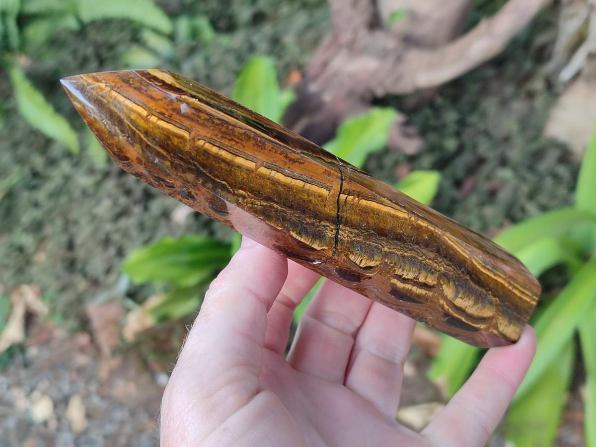 Polished Golden Tigers Eye Display Crystals x 4 From Prieska, South Africa - Toprock Gemstones and Minerals 