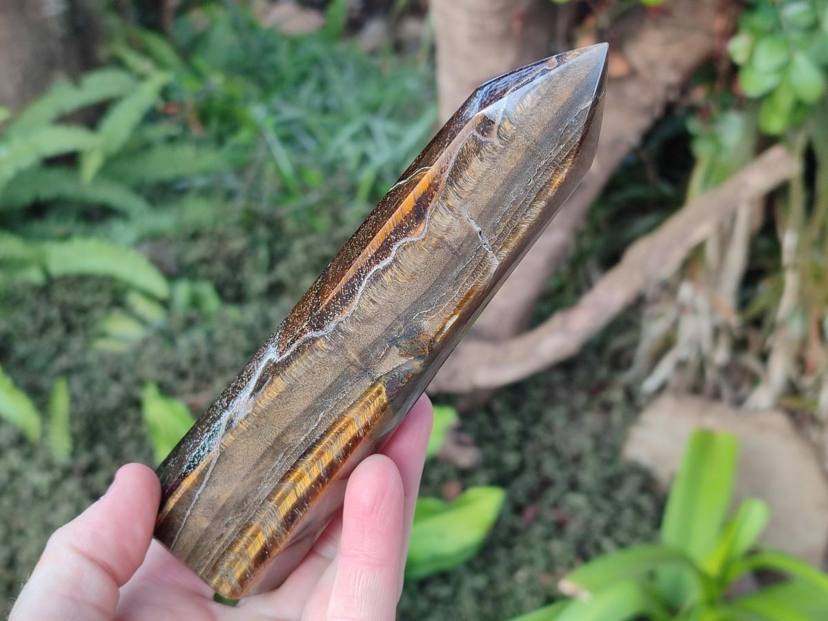 Polished Golden Tigers Eye Display Crystals x 4 From Prieska, South Africa - Toprock Gemstones and Minerals 