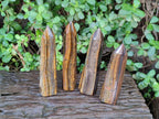 Polished Golden Tigers Eye Display Crystals x 4 From Prieska, South Africa - Toprock Gemstones and Minerals 