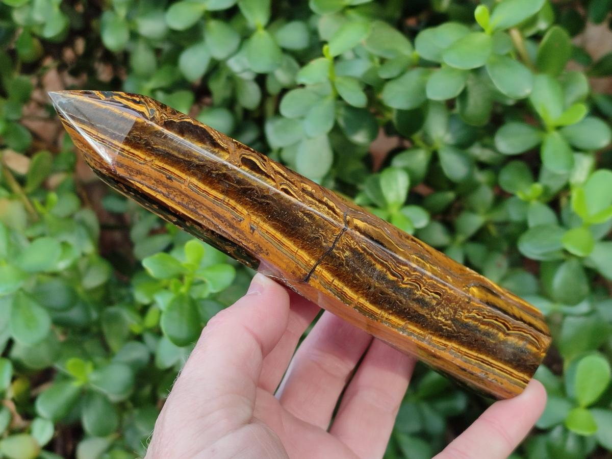 Polished Golden Tigers Eye Display Crystals x 4 From Prieska, South Africa - Toprock Gemstones and Minerals 