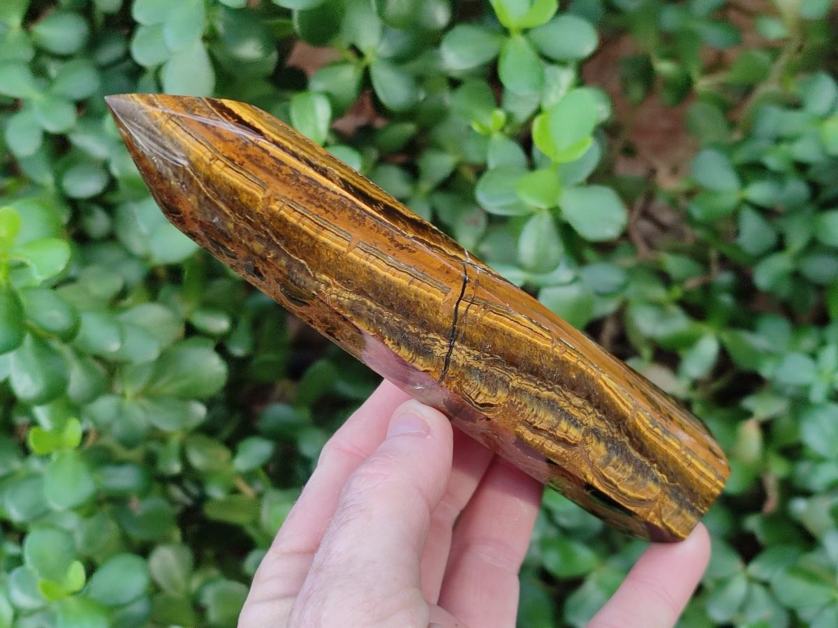 Polished Golden Tigers Eye Display Crystals x 4 From Prieska, South Africa - Toprock Gemstones and Minerals 