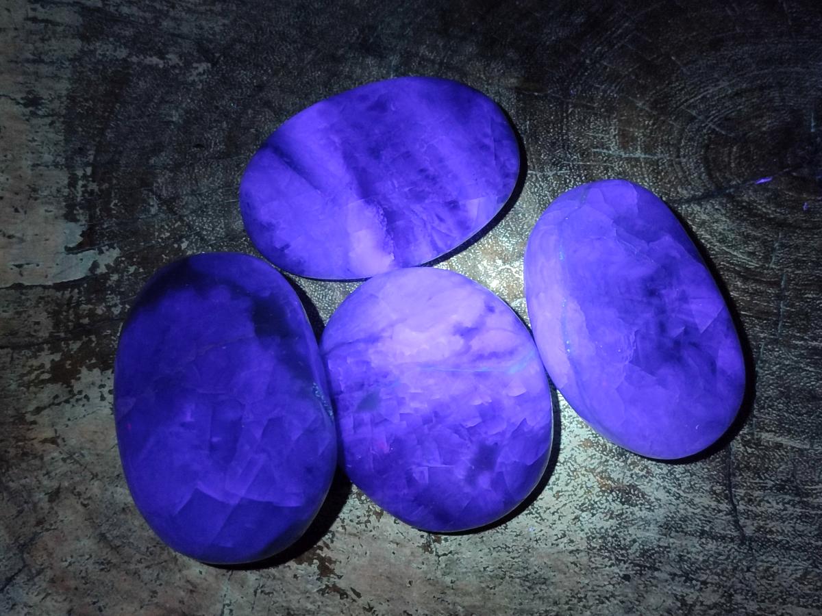 Polished Watermelon Fluorite Palm Stones x 12 From Uis, Namibia - Toprock Gemstones and Minerals 