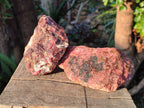 Natural Rhodonite Cobbed Specimens x 5 From Rhusinga, Zimbabwe - Toprock Gemstones and Minerals 