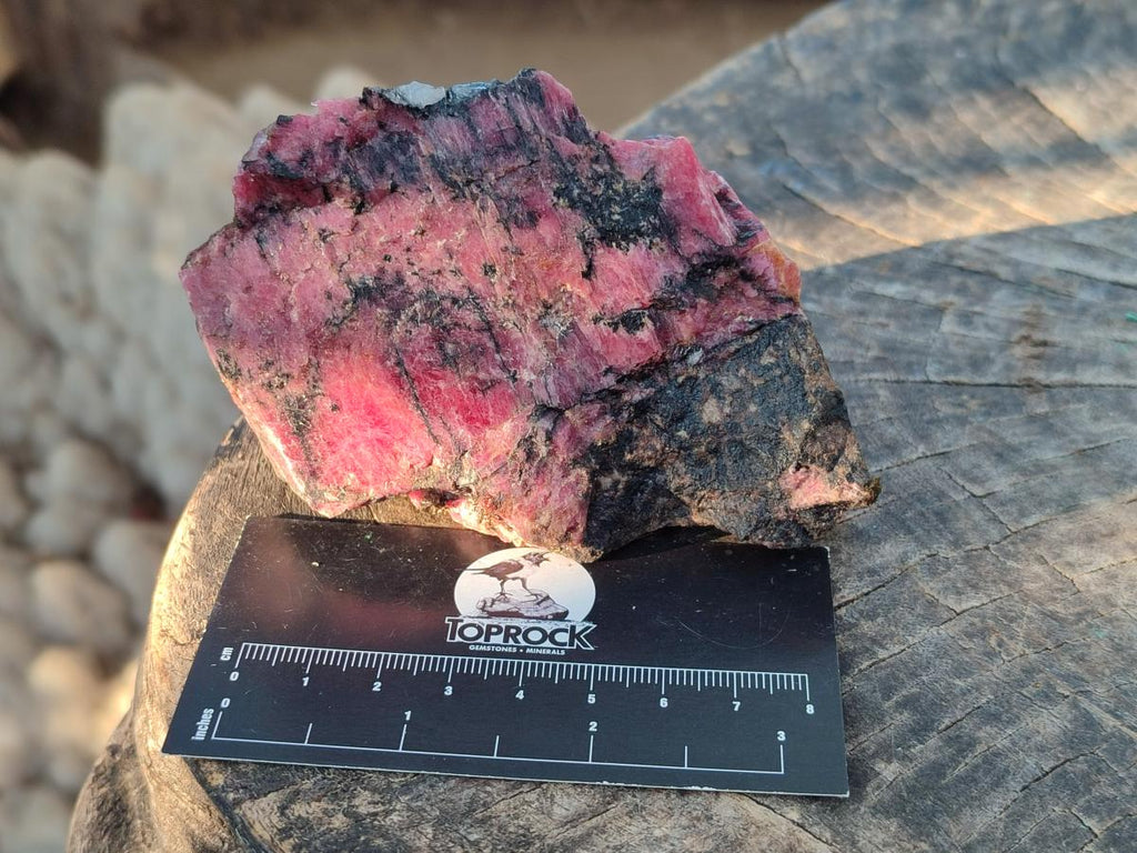 Natural Rhodonite Cobbed Specimens x 5 From Rhusinga, Zimbabwe - Toprock Gemstones and Minerals 