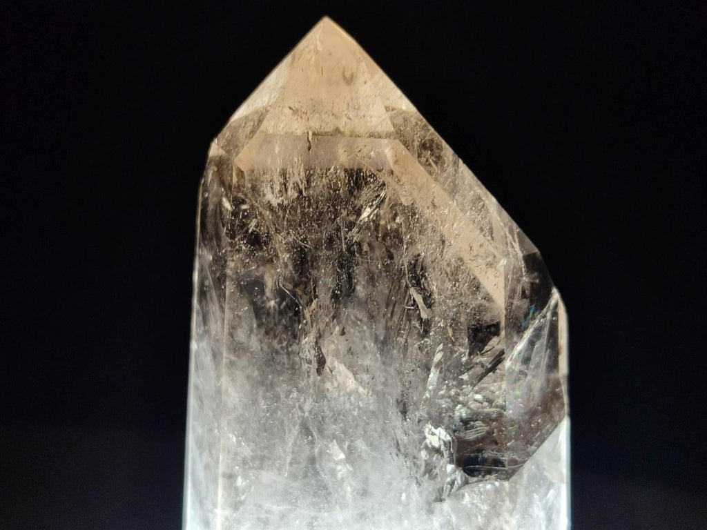 Polished Smokey Quartz Standing Display Crystals x 2 From Madagascar - Toprock Gemstones and Minerals 