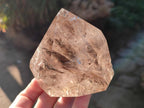 Polished Smokey Quartz Standing Display Crystals x 2 From Madagascar - Toprock Gemstones and Minerals 