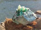 Natural Rare Bladed Barite with Malachite Specimens x 3 From Shangulowé Mine, Congo - Toprock Gemstones and Minerals 