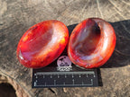 Polished Small Carnelian Agate Gemstone Bowls x 12 From Madagascar - Toprock Gemstones and Minerals 