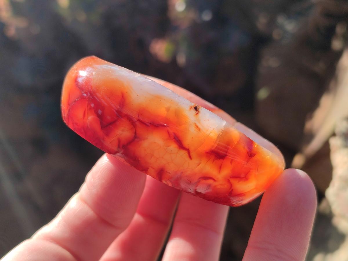 Polished Small Carnelian Agate Gemstone Bowls x 12 From Madagascar - Toprock Gemstones and Minerals 