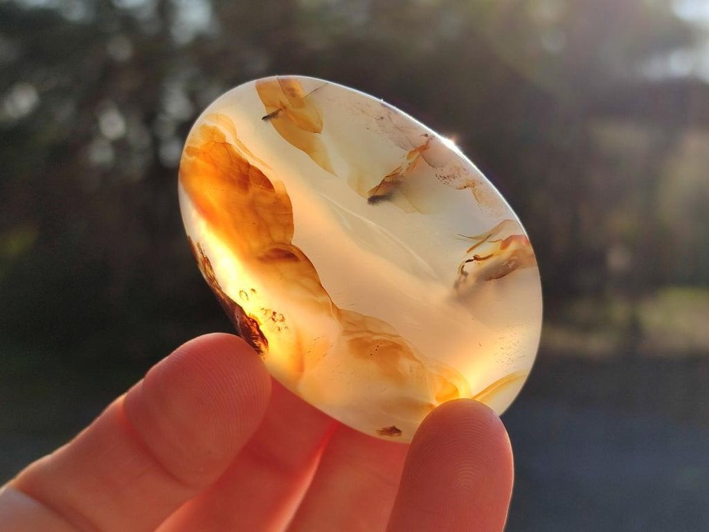 Polished Banded Agate Galets x 24 From Madagascar - Toprock Gemstones and Minerals 