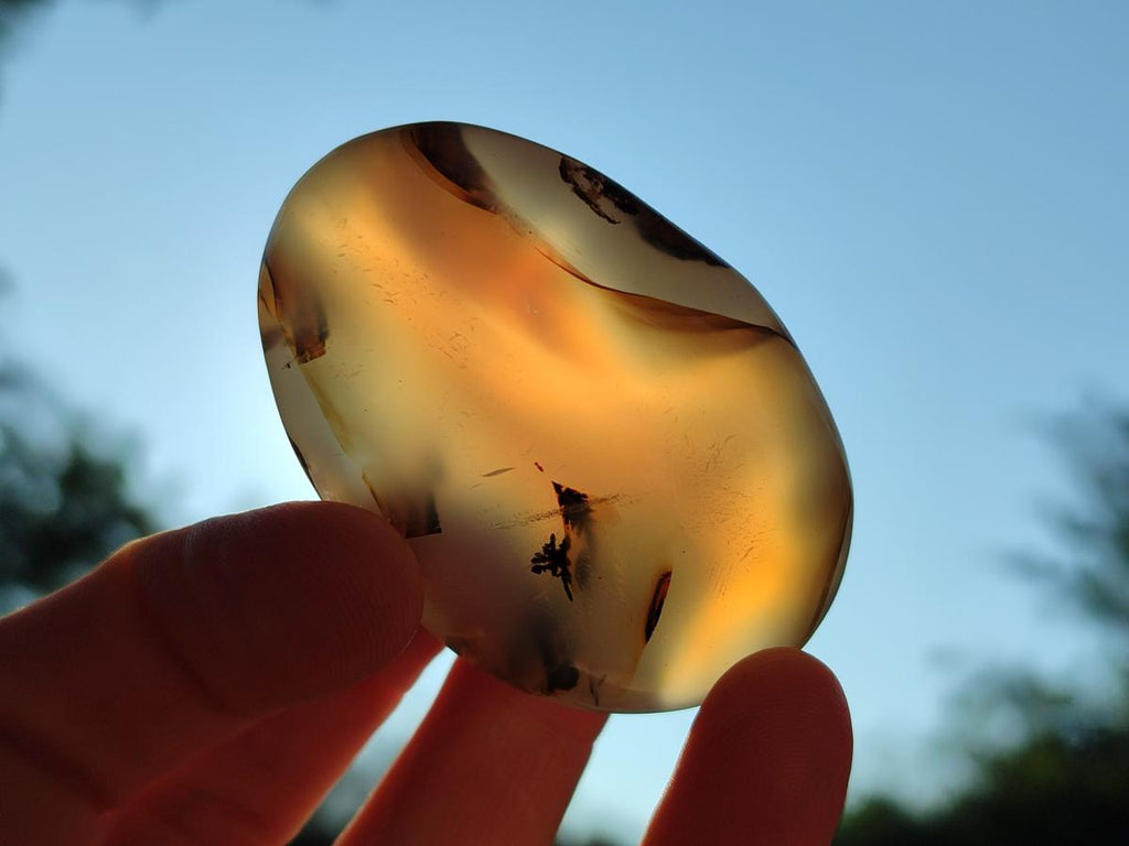 Polished Banded Agate Galets x 24 From Madagascar - Toprock Gemstones and Minerals 