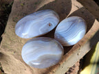 Polished Banded Agate Galets x 24 From Madagascar - Toprock Gemstones and Minerals 