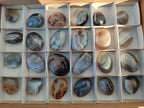 Polished Banded Agate Galets x 24 From Madagascar - Toprock Gemstones and Minerals 