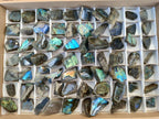 Polished One Side Labradorite Specimens x 70 From Madagascar - Toprock Gemstones and Minerals 
