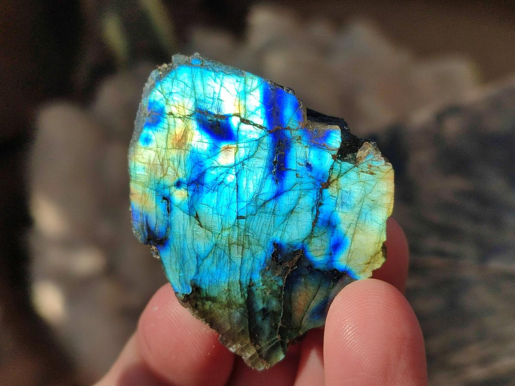 Polished One Side Labradorite Specimens x 70 From Madagascar - Toprock Gemstones and Minerals 