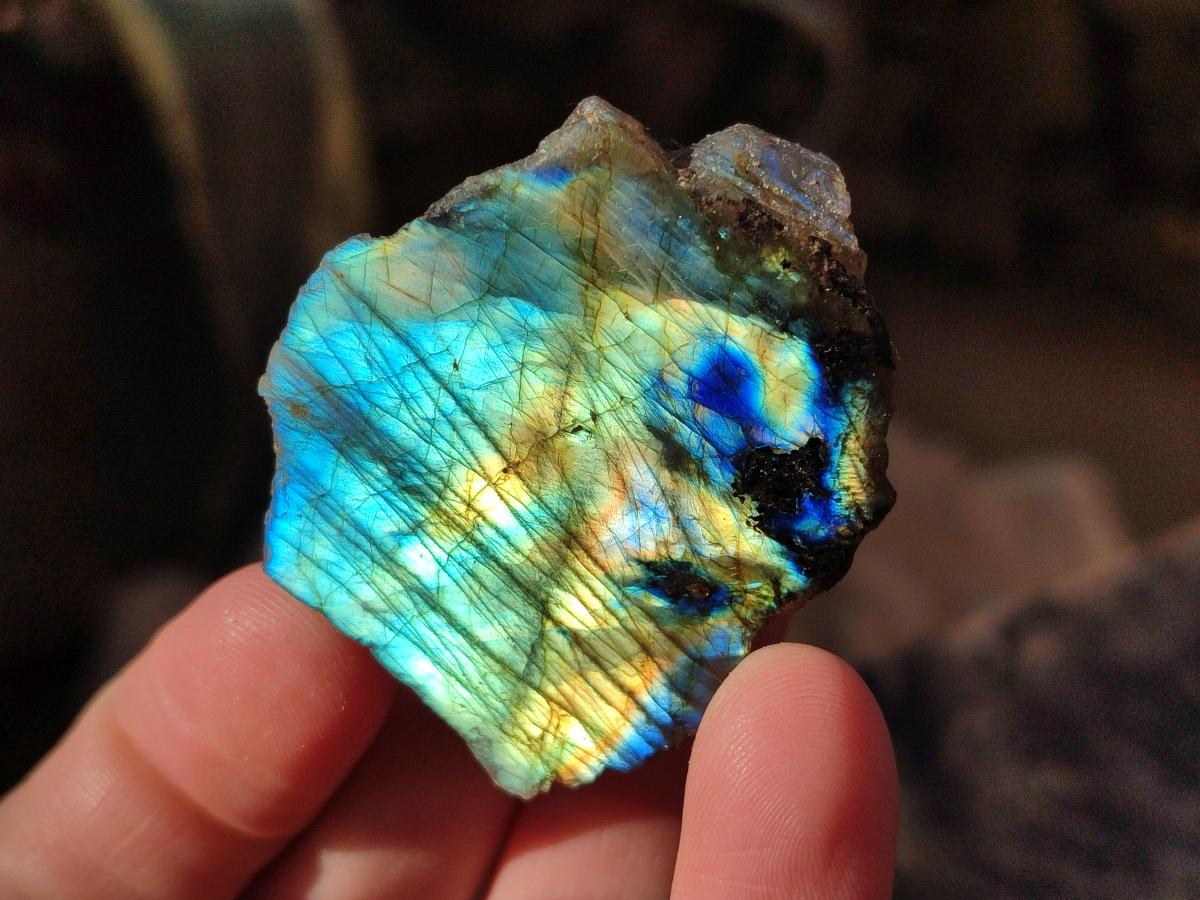 Polished One Side Labradorite Specimens x 70 From Madagascar - Toprock Gemstones and Minerals 