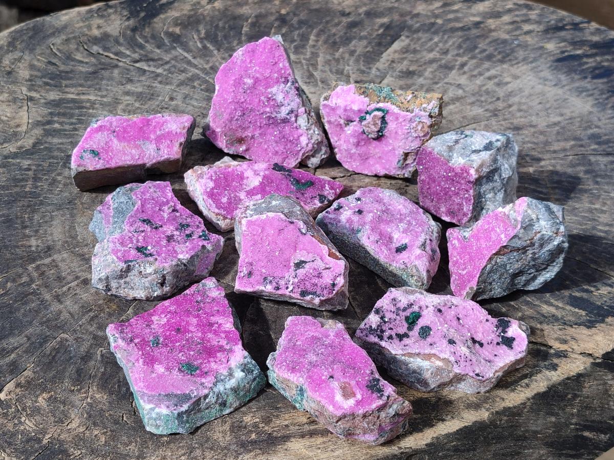 Natural Salrose Cobaltoan Dolomite Specimens x 12 From Kakanda, Congo - Toprock Gemstones and Minerals 